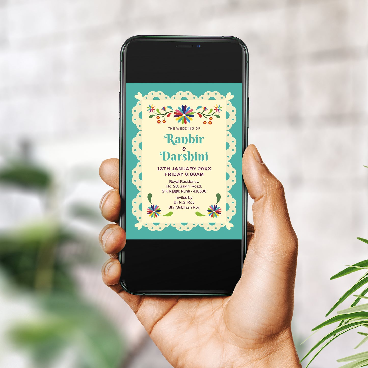 Pastel Blue Wedding Invitation Template, Printable Invitation, Evite, Digital Wedding Invite, – W099