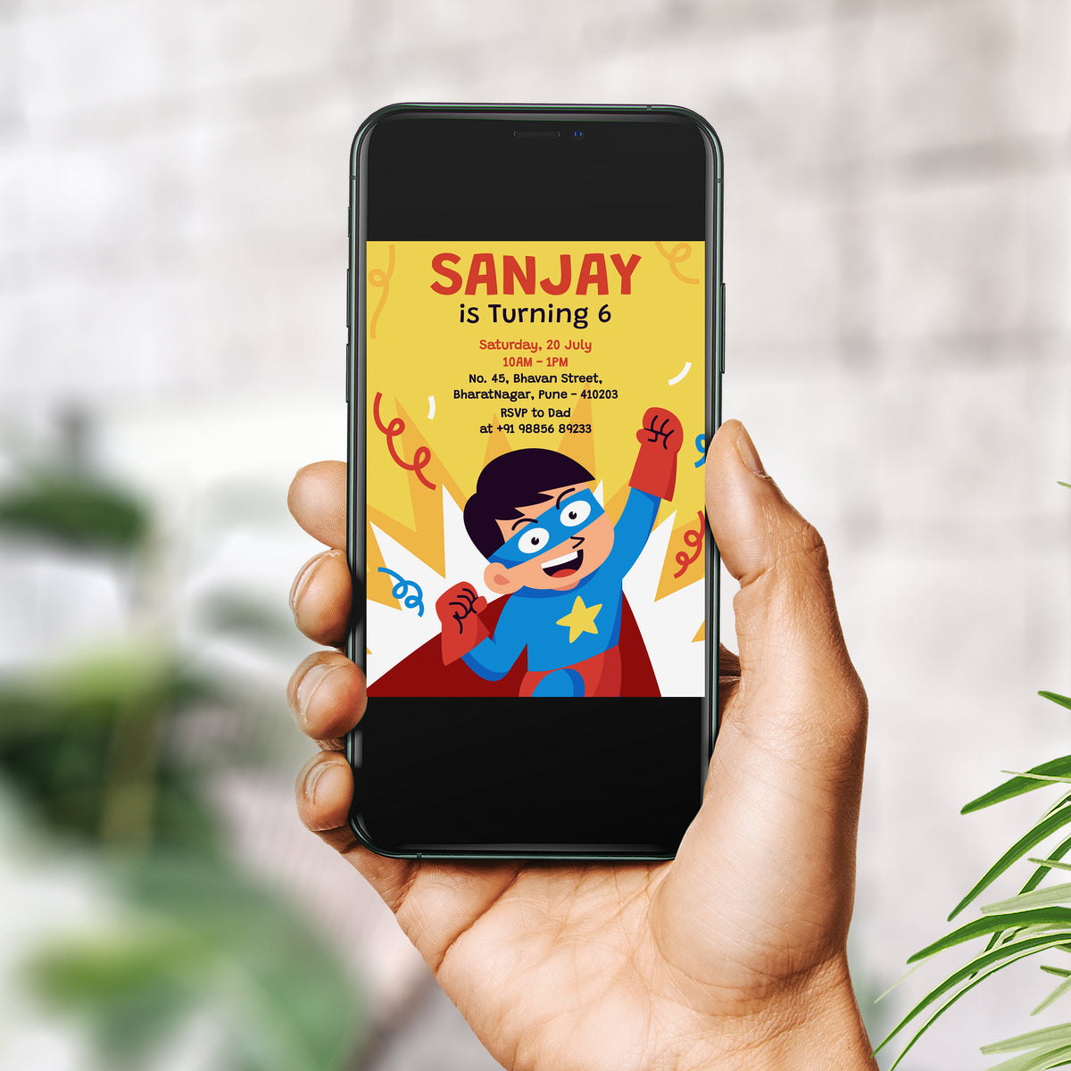 Super Birthday Invitation Template, Printable Invitation, Boy Birthday, Evite, Digital Invite, - B112