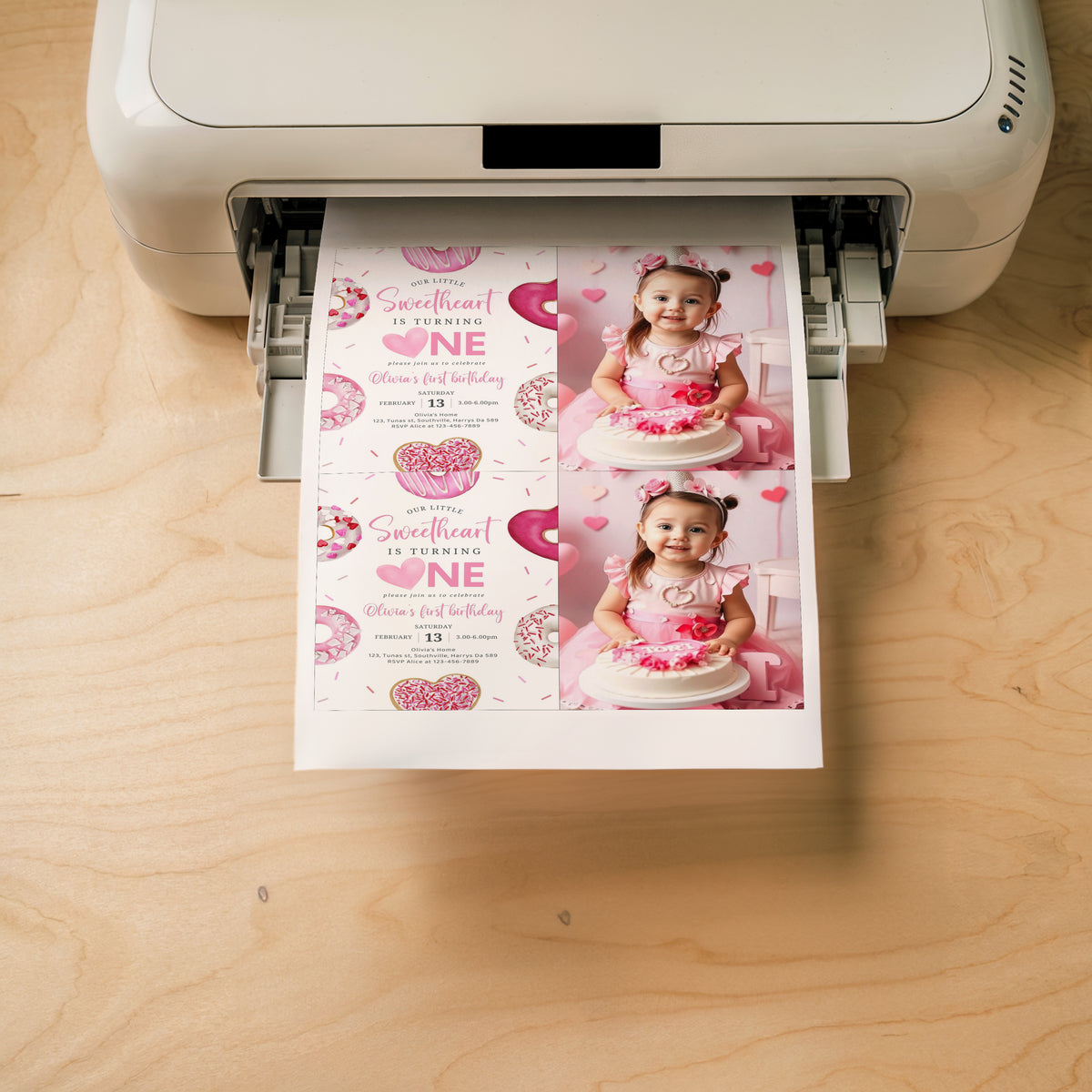 Sweetheart Birthday, First Birthday, Valentine Birthday, Little Sweetheart, Valentine Invitation, Photo Invite 1st Birthday Evite, 0472