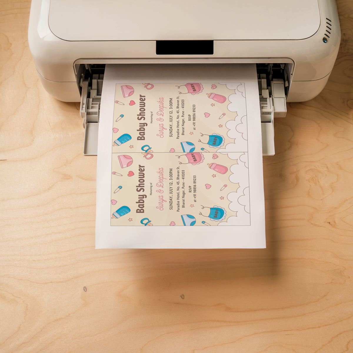 Kit Baby Shower Invitation Template, Printable Invitation, Gender reveal, Evite, Digital Invite, – BS072
