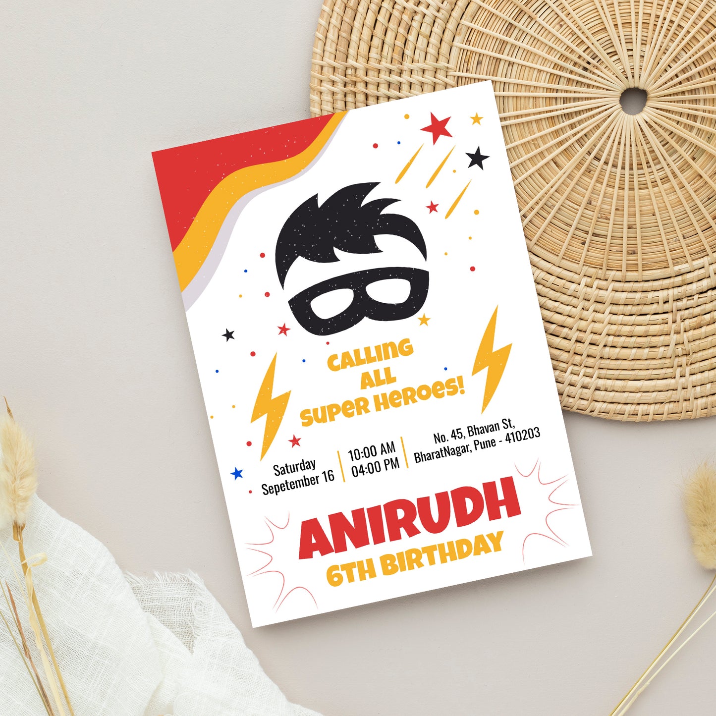 Calling all Heroes Birthday Invitation Template, Printable Invitation, Boy Birthday, Evite, Digital Invite,  - B117