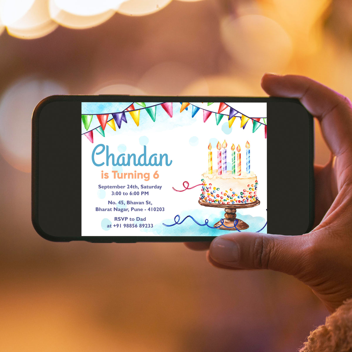 Cake Birthday Invitation Template, Printable Invitation,Boy Birthday, Evite, Digital Invite,  B056