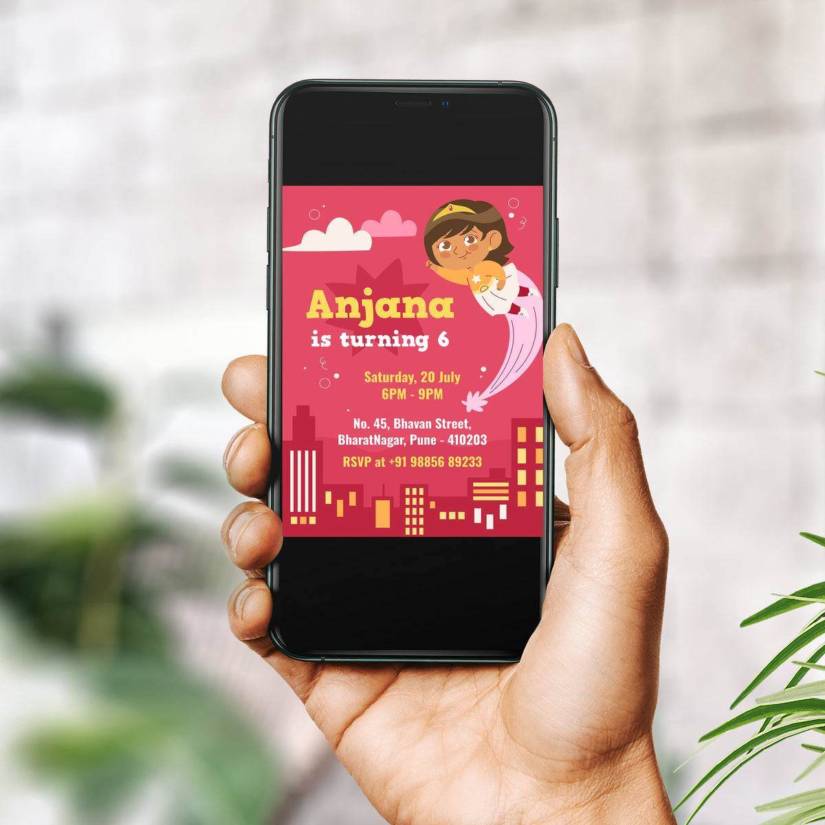 Super Birthday Birthday Invitation Template, Printable Invitation, Girl Birthday, Evite, Digital Invite,  B121