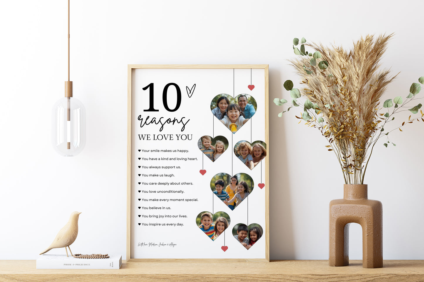 10 Reasons We Love You Poster With Pictures Template, Printable 10th Birthday Gift for Him or Her Editable, Personalized 10th Birthday Decor  0708