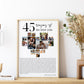 45 Reasons We Love You Poster With Pictures Template, Printable 45th Birthday Gift for Him or Her Editable, Personalized 45th Birthday Decor