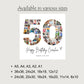 EDITABLE 50th Birthday Photo Collage, 50th Birthday Photo Poster Template, 50th Birthday Gifts, 50th Birthday Party Decorations, Canva 0597