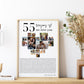 55 Reasons We Love You Poster With Pictures Template, Printable 55th Birthday Gift for Him or Her Editable, Personalized 55th Birthday Decor