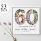 60th EDITABLE Photo Poster, Birthday Photo Collage, Birthday Collage, Number Collage, 60th Birthday Gift, 60th Birthday Decorations, Canva 0575