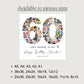 60th EDITABLE Photo Poster, Birthday Photo Collage, Birthday Collage, Number Collage, 60th Birthday Gift, 60th Birthday Decorations, Canva 0575