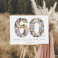 60th EDITABLE Photo Poster, Birthday Photo Collage, Birthday Collage, Number Collage, 60th Birthday Gift, 60th Birthday Decorations, Canva 0575