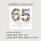 65th EDITABLE Photo Poster, Birthday Photo Collage, Birthday Collage, Number Collage, 65th Birthday Gift, 65th Birthday Decorations, Canva 0573