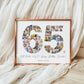 65th EDITABLE Photo Poster, Birthday Photo Collage, Birthday Collage, Number Collage, 65th Birthday Gift, 65th Birthday Decorations, Canva 0573