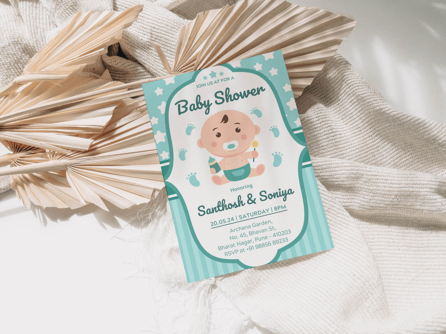 Feeding Baby Shower Invitation Template, Printable Invitation, Gender reveal, Evite, Digital Invite,  – BS011