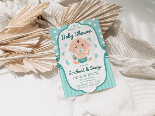 Feeding Baby Shower Invitation Template, Printable Invitation, Gender reveal, Evite, Digital Invite,  – BS011
