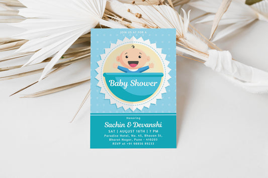 Shouting Baby Shower Invitation Template, Printable Invitation, Gender reveal, Evite, Digital Invite,  – BS013