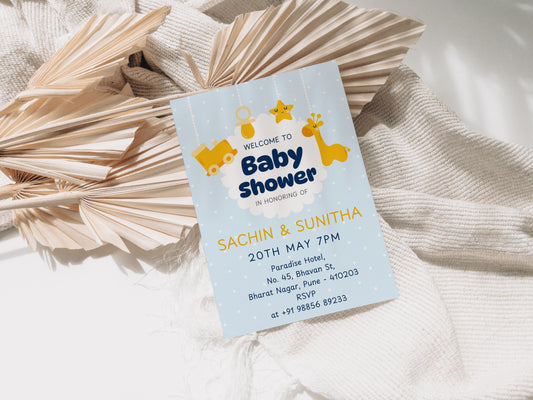 Fairy Baby Shower Invitation Template, Printable Invitation, Gender reveal, Evite, Digital Invite,– BS016