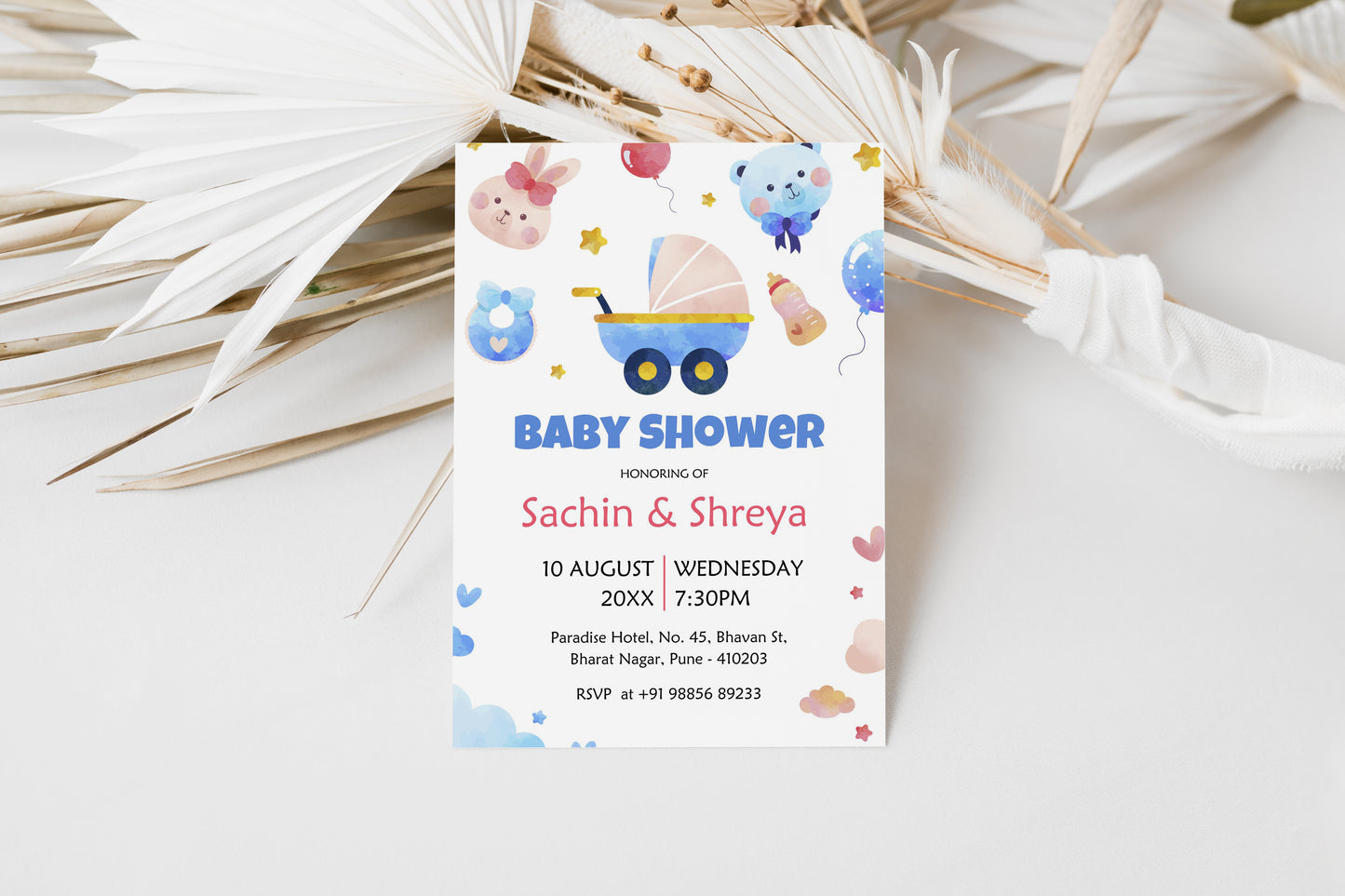 Sketching Baby Shower Invitation Template, Printable Invitation, Gender reveal, Evite, Digital Invite, BS067
