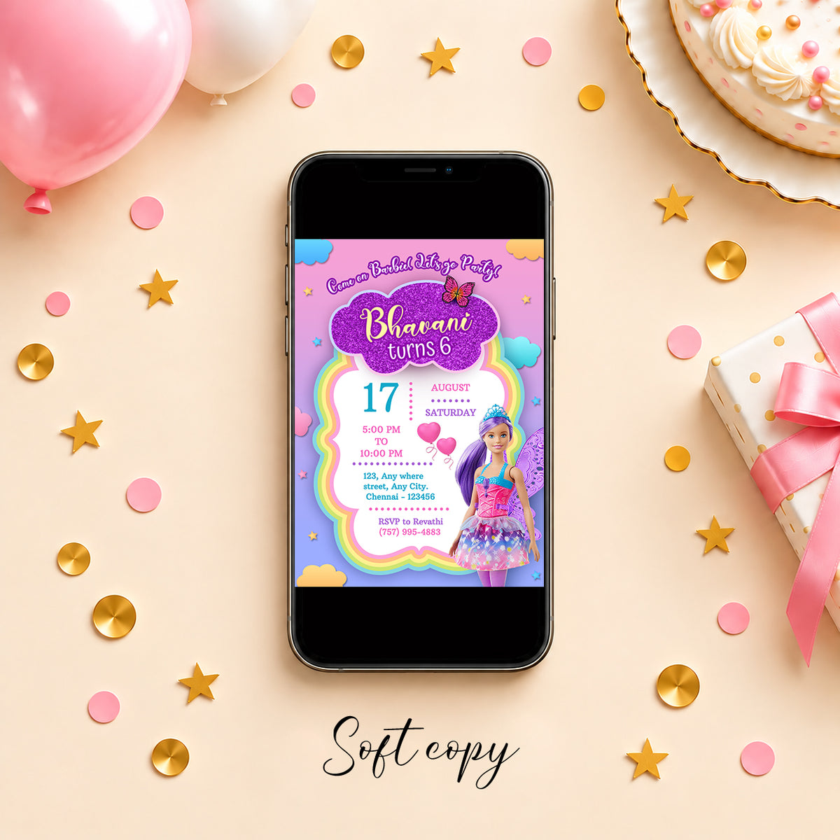 Barbie Birthday Invitation | Digital & Printed