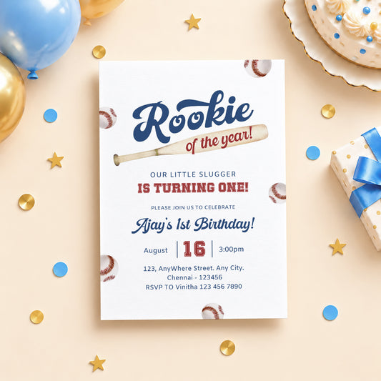 Baseball Birthday Invitation | Digital & Printed