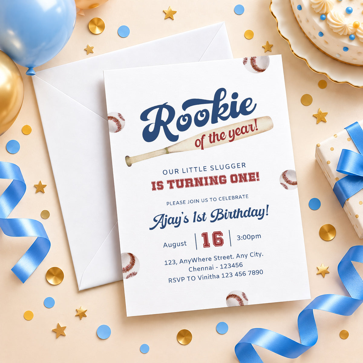 Baseball Birthday Invitation | Digital & Printed