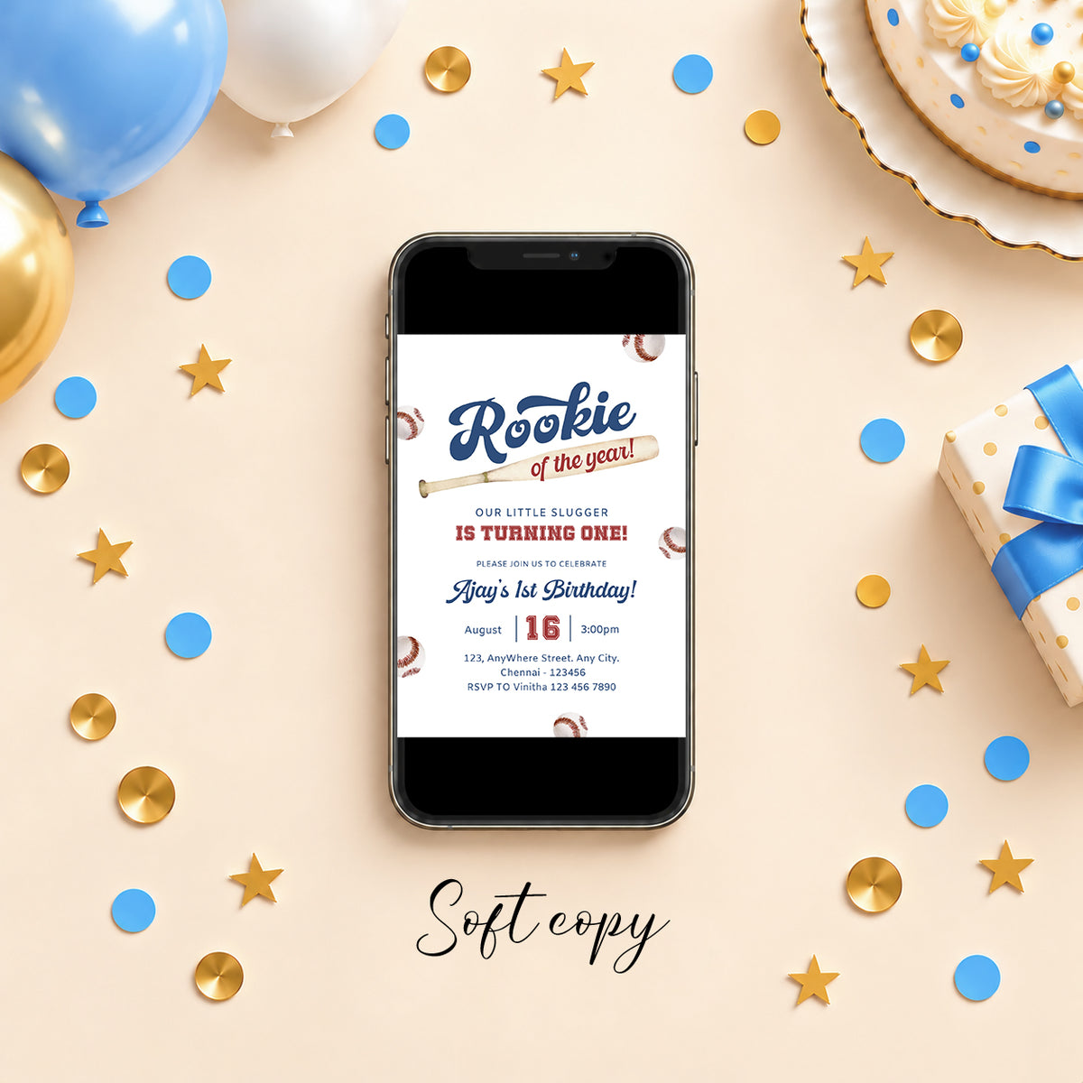 Baseball Birthday Invitation | Digital & Printed