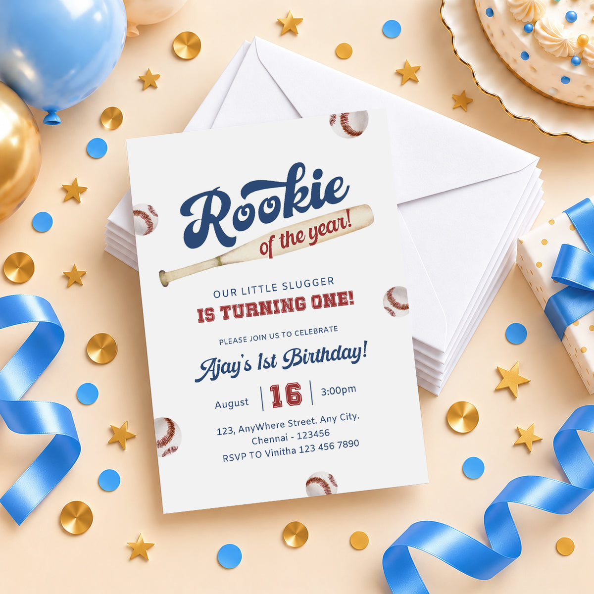 Baseball Birthday Invitation | Digital & Printed