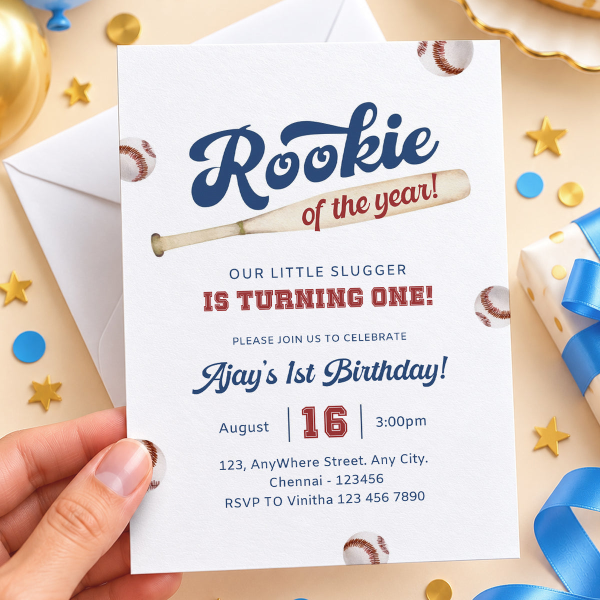 Baseball Birthday Invitation | Digital & Printed