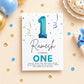 Blue Balloon One 1st Birthday Invitation| Digital & Printed
