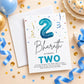 Blue Balloon Two 2nd Birthday Invitation | Digital & Printed