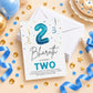Blue Balloon Two 2nd Birthday Invitation | Digital & Printed