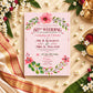Blush Watercolor Floral 60th Wedding Invitation | Digital & Printed