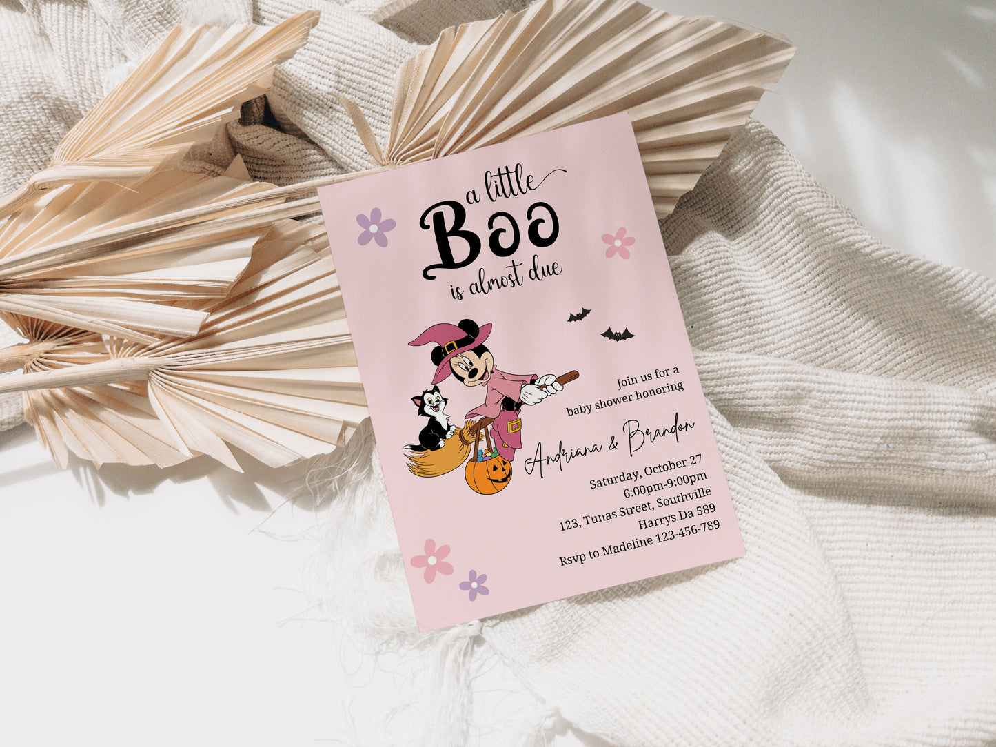Halloween Baby Shower Invitation Minnie Baby Shower Invitation a Little Boo Baby Shower Invite Minnie Mouse Baby Shower Invite, Evite, 0650