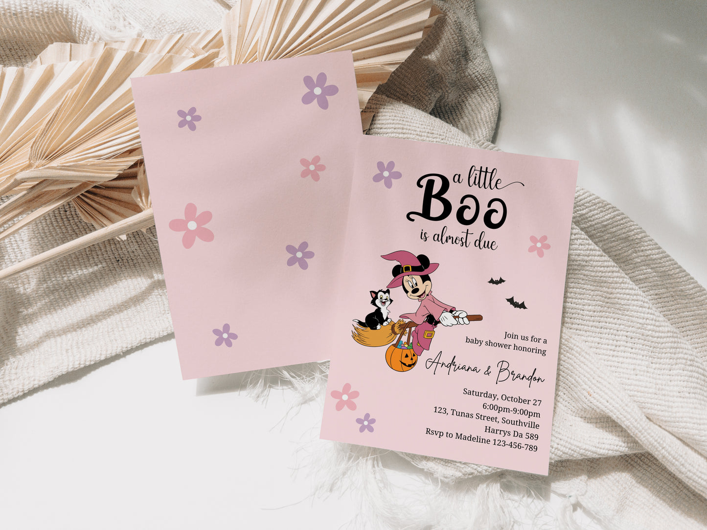Halloween Baby Shower Invitation Minnie Baby Shower Invitation a Little Boo Baby Shower Invite Minnie Mouse Baby Shower Invite, Evite, 0650