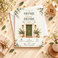 Sage Green Door & Lamp Housewarming Invitation | Digital & Printed