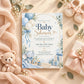 Elegant Blue Baby Shower Invitation | Digital & Printed