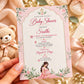 Elegant Blush Pink Baby Shower Invitation | Digital & Printed
