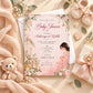 Elegant Pink Baby Shower Invitation | Digital & Printed
