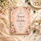 Elegant Pink Indian Wedding Invitation Card