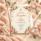 Elegant Floral Seemantham Invitation | Traditional Indian Baby Shower