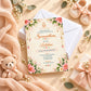 Elegant Floral Seemantham Invitation | Traditional Indian Baby Shower