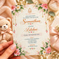 Elegant Floral Seemantham Invitation | Traditional Indian Baby Shower