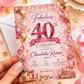 Fabulous 40th Birthday Celebration Invitation | Digital & Printed