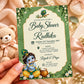Green Little Krishna Baby Shower Invitation | Digital & Printed