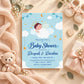 Hooray Blue Baby Shower Invitation | Digital & Printed