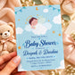 Hooray Blue Baby Shower Invitation | Digital & Printed
