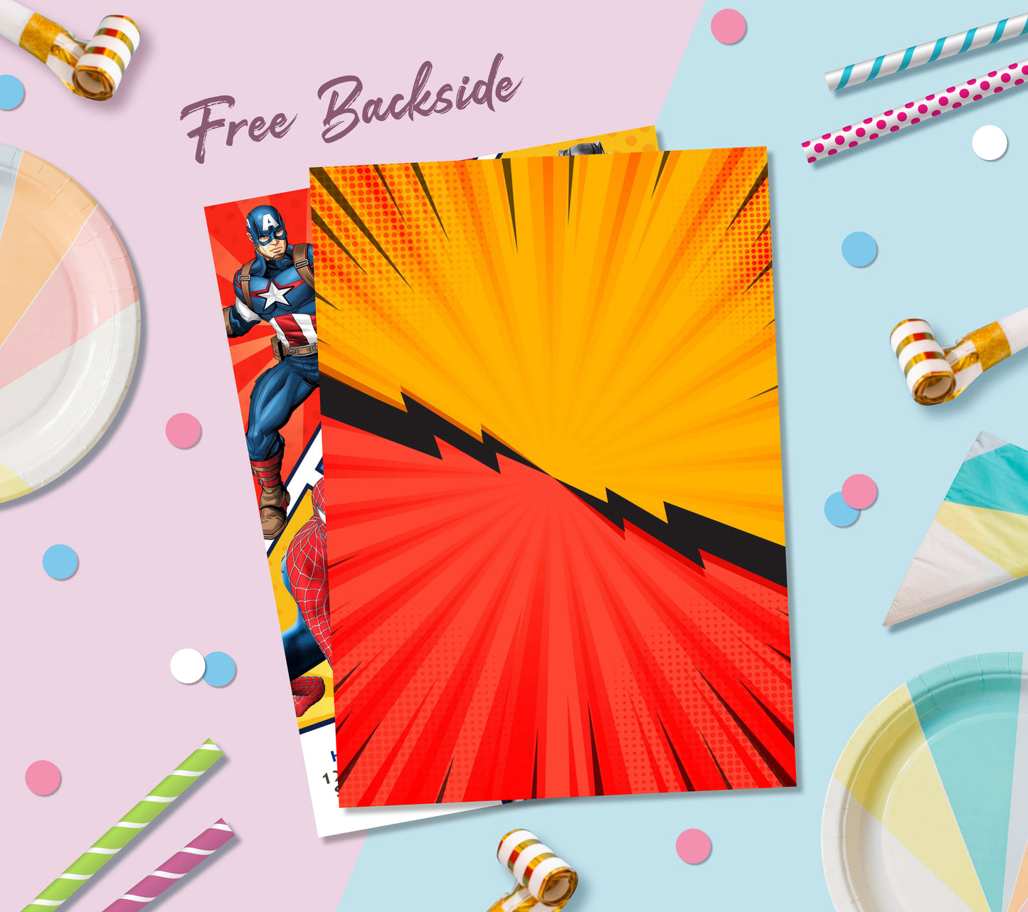 Superhero Birthday Invitation Template, Printable Invitation, Boy Birthday, Evite, Digital Invite, 0141