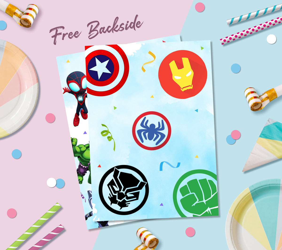 Superhero Birthday Invitation Template, Printable Invitation, Boy Birthday, Evite, Digital Invite,  - 0288