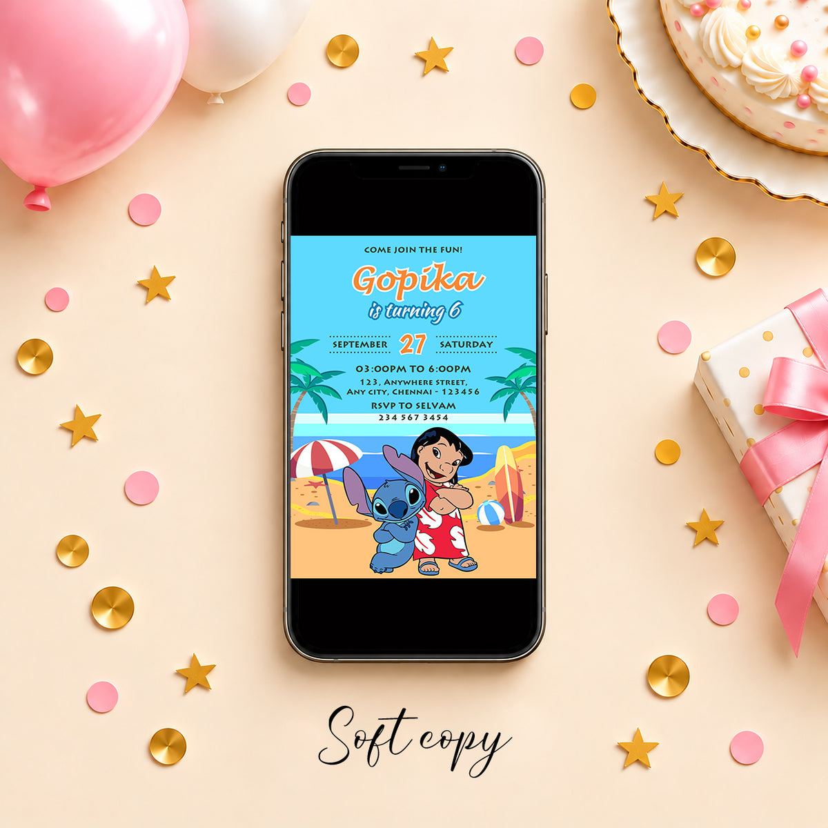 Lilo & Stitch Birthday Invitation | Digital & Printed