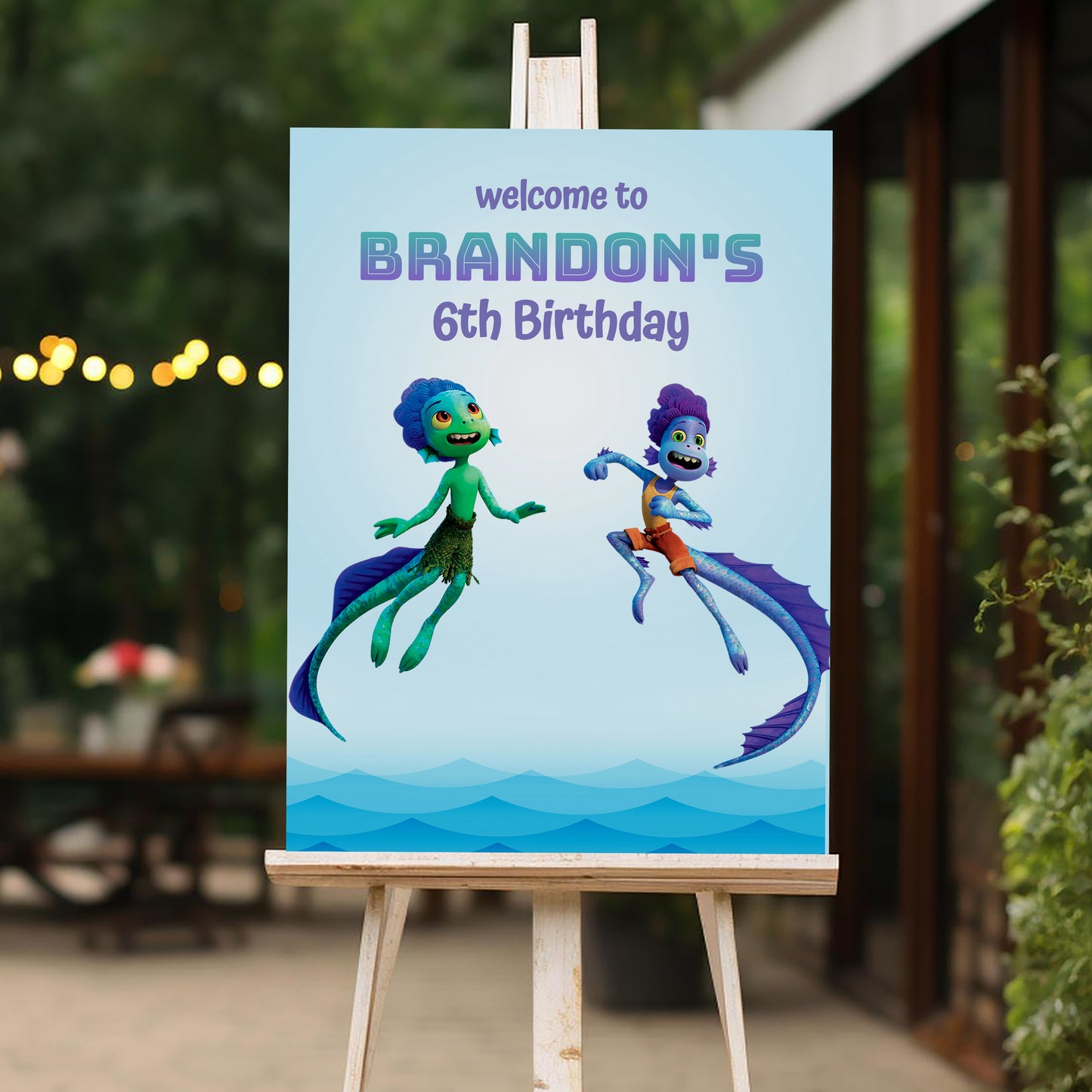Luca Welcome Sign, Printable Sign Board, Boy Birthday, Digital Download, Edit yourself, Corjl 0154