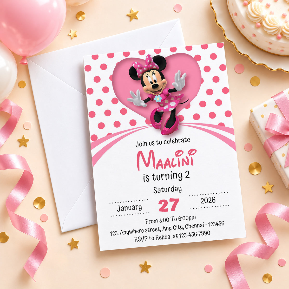 Minnie Mouse Birthday Invitation | Digital & Printed
